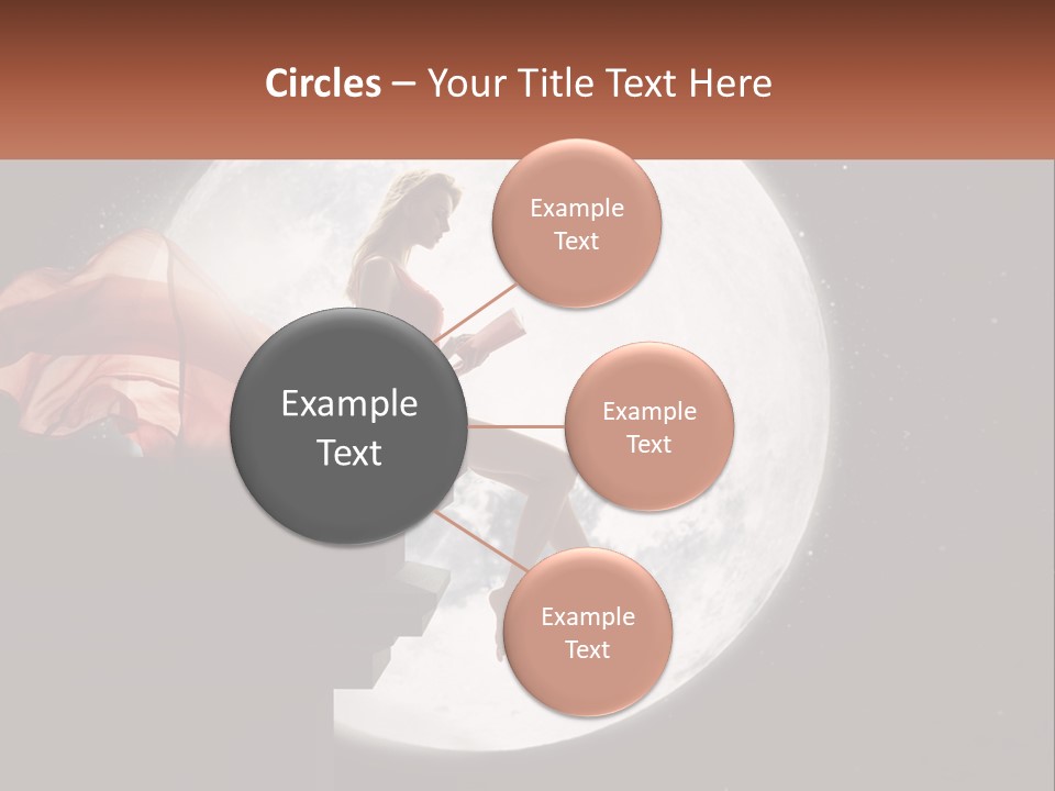 A Woman In A Red Dress Is Sitting On A Ledge PowerPoint Template