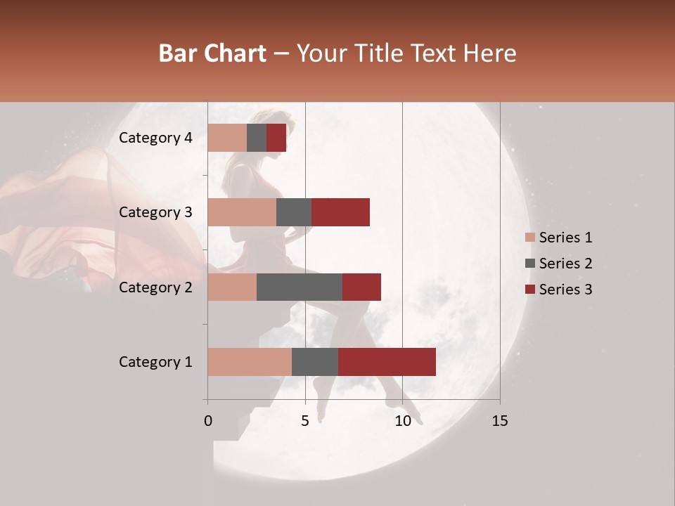 A Woman In A Red Dress Is Sitting On A Ledge PowerPoint Template