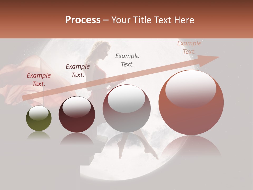 A Woman In A Red Dress Is Sitting On A Ledge PowerPoint Template