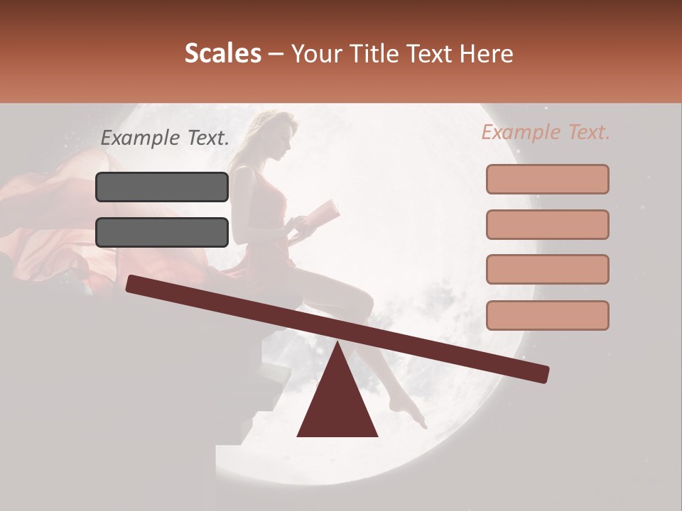 A Woman In A Red Dress Is Sitting On A Ledge PowerPoint Template