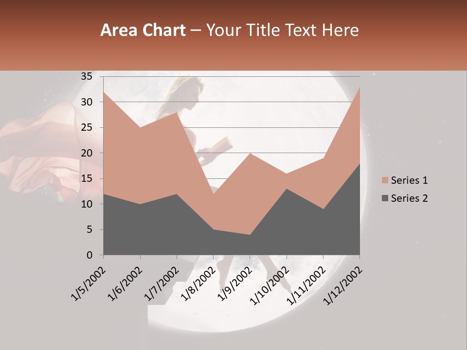 A Woman In A Red Dress Is Sitting On A Ledge PowerPoint Template