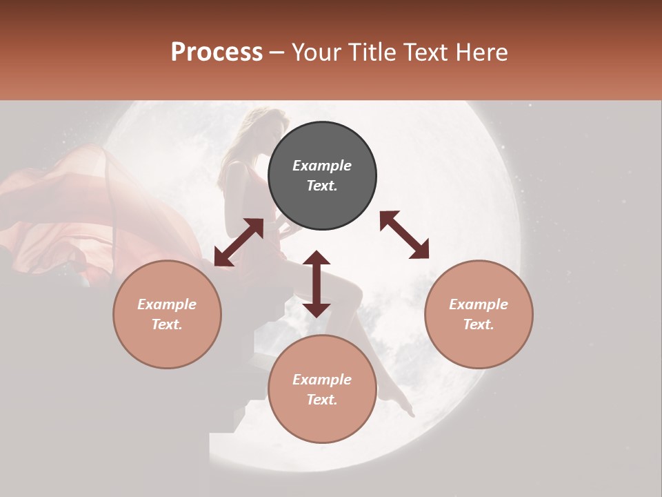 A Woman In A Red Dress Is Sitting On A Ledge PowerPoint Template