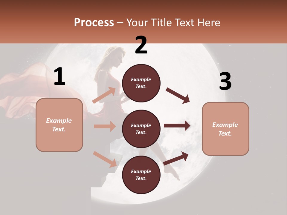 A Woman In A Red Dress Is Sitting On A Ledge PowerPoint Template