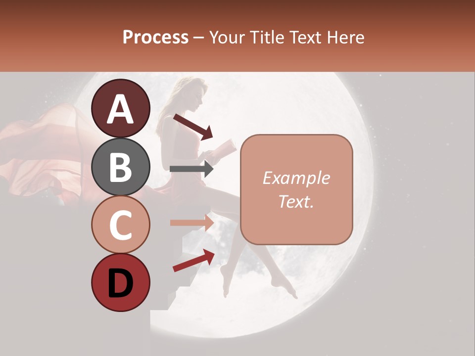 A Woman In A Red Dress Is Sitting On A Ledge PowerPoint Template