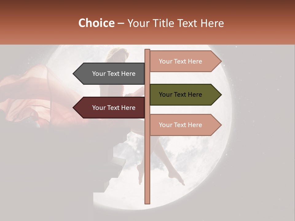 A Woman In A Red Dress Is Sitting On A Ledge PowerPoint Template