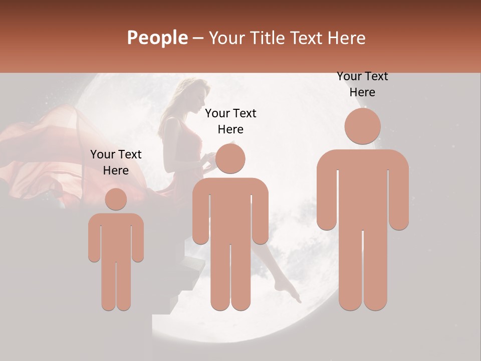 A Woman In A Red Dress Is Sitting On A Ledge PowerPoint Template