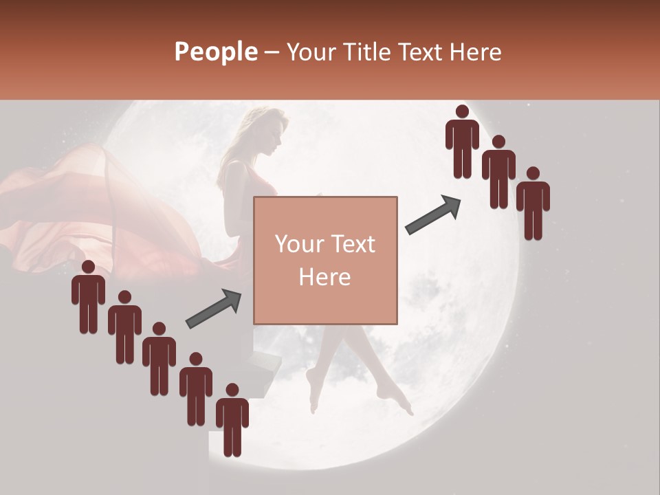 A Woman In A Red Dress Is Sitting On A Ledge PowerPoint Template