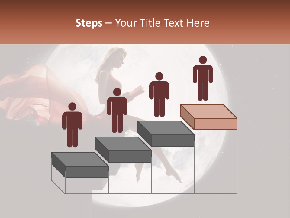 A Woman In A Red Dress Is Sitting On A Ledge PowerPoint Template