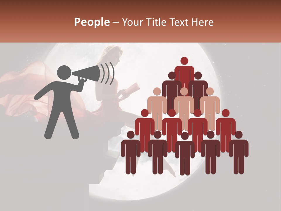 A Woman In A Red Dress Is Sitting On A Ledge PowerPoint Template