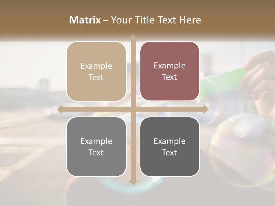 A Young Girl Blowing Bubbles With Her Hands PowerPoint Template