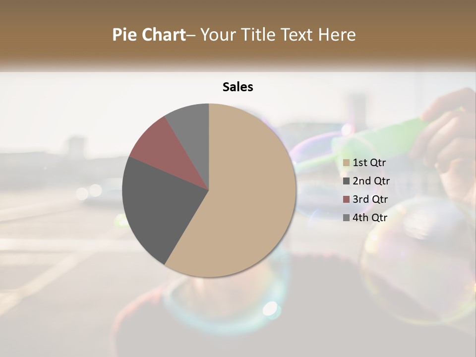 A Young Girl Blowing Bubbles With Her Hands PowerPoint Template