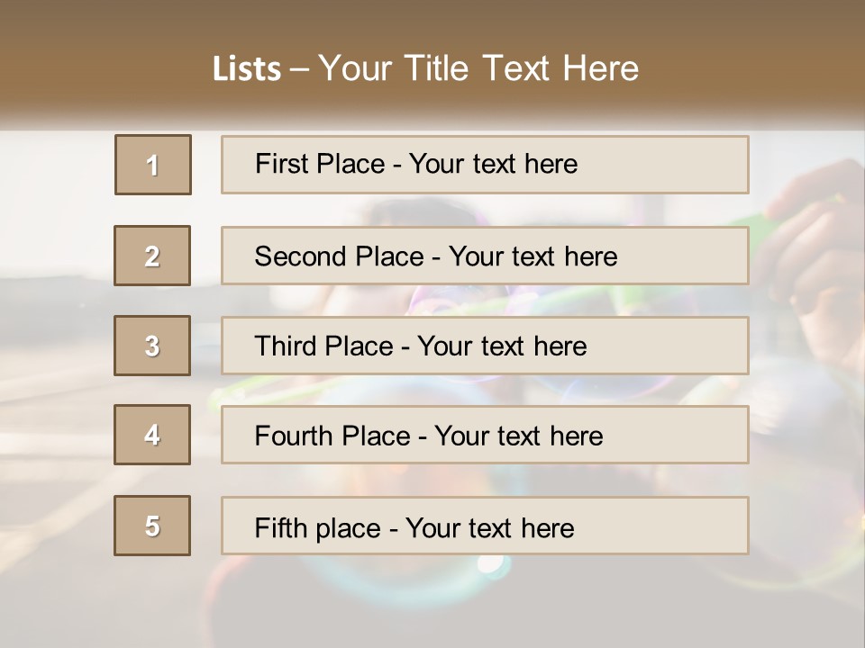A Young Girl Blowing Bubbles With Her Hands PowerPoint Template