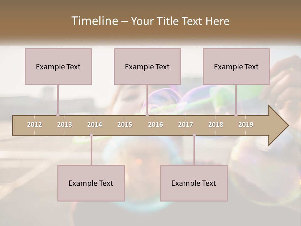 A Young Girl Blowing Bubbles With Her Hands PowerPoint Template