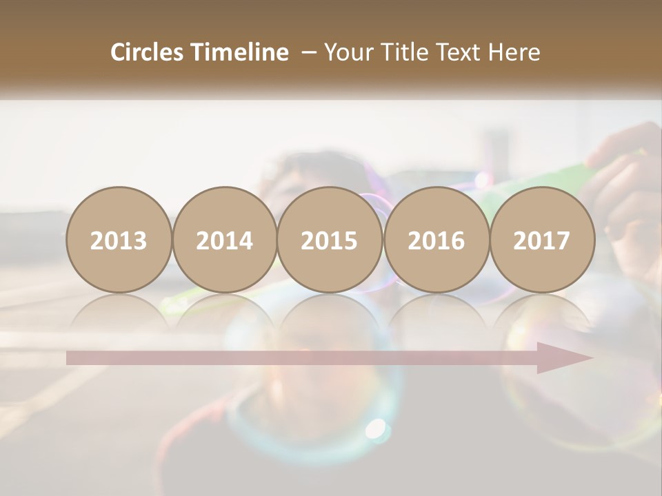 A Young Girl Blowing Bubbles With Her Hands PowerPoint Template