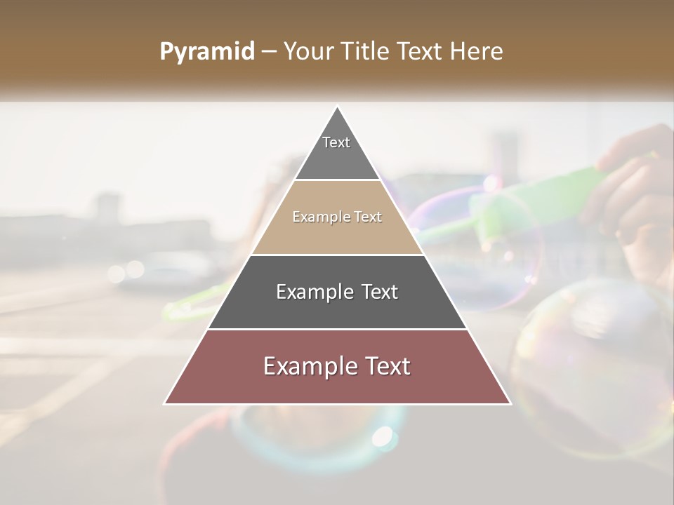 A Young Girl Blowing Bubbles With Her Hands PowerPoint Template