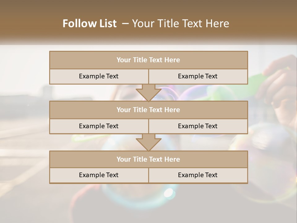 A Young Girl Blowing Bubbles With Her Hands PowerPoint Template