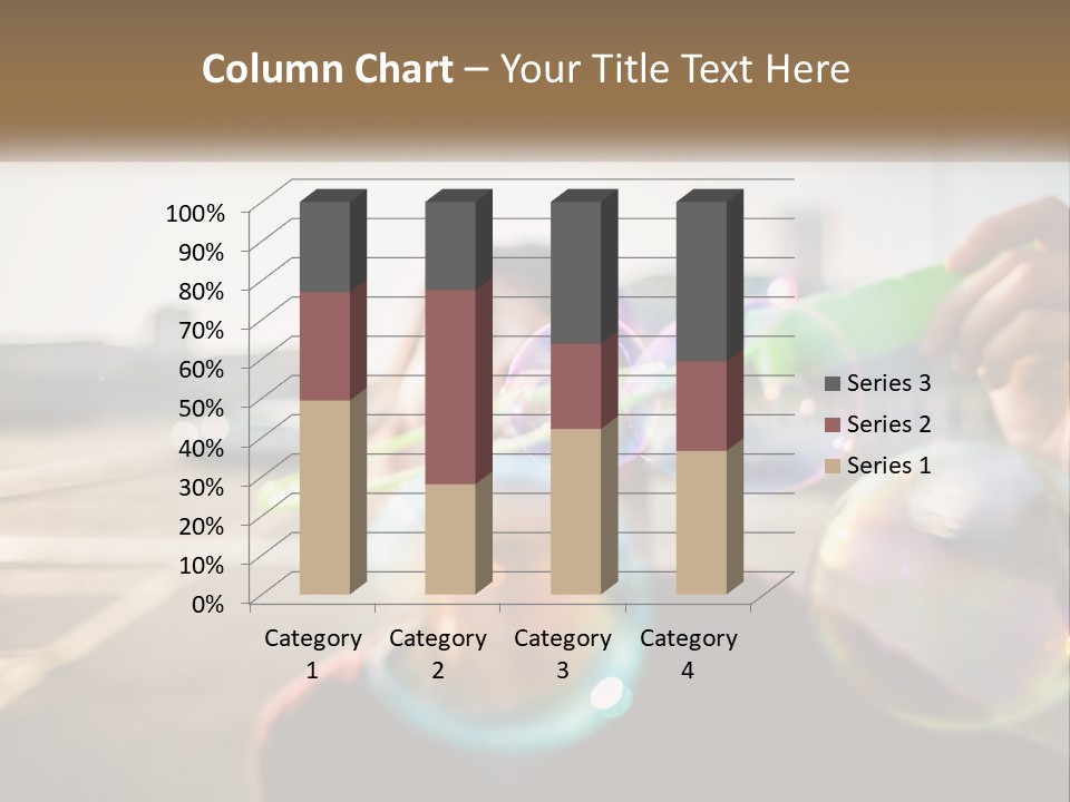 A Young Girl Blowing Bubbles With Her Hands PowerPoint Template