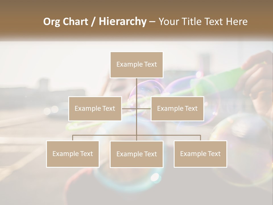 A Young Girl Blowing Bubbles With Her Hands PowerPoint Template