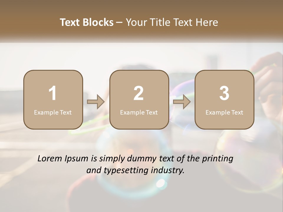 A Young Girl Blowing Bubbles With Her Hands PowerPoint Template