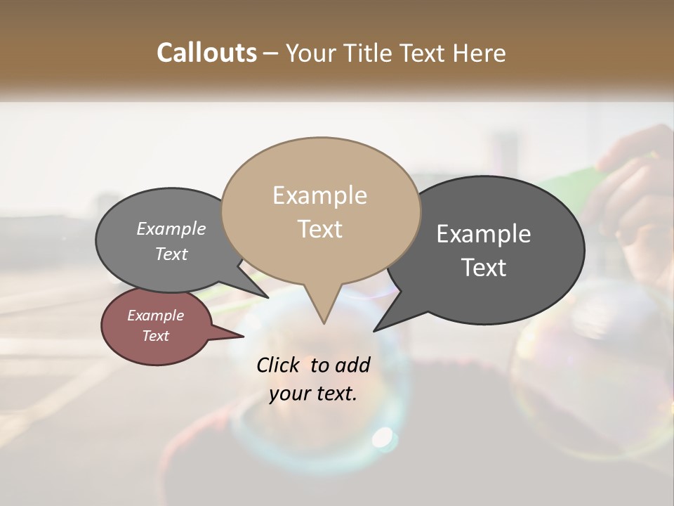 A Young Girl Blowing Bubbles With Her Hands PowerPoint Template