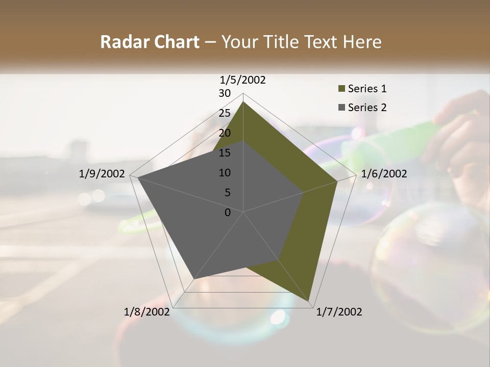 A Young Girl Blowing Bubbles With Her Hands PowerPoint Template