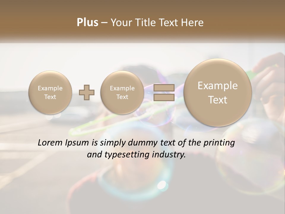 A Young Girl Blowing Bubbles With Her Hands PowerPoint Template