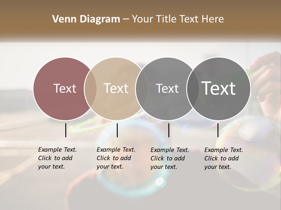 A Young Girl Blowing Bubbles With Her Hands PowerPoint Template