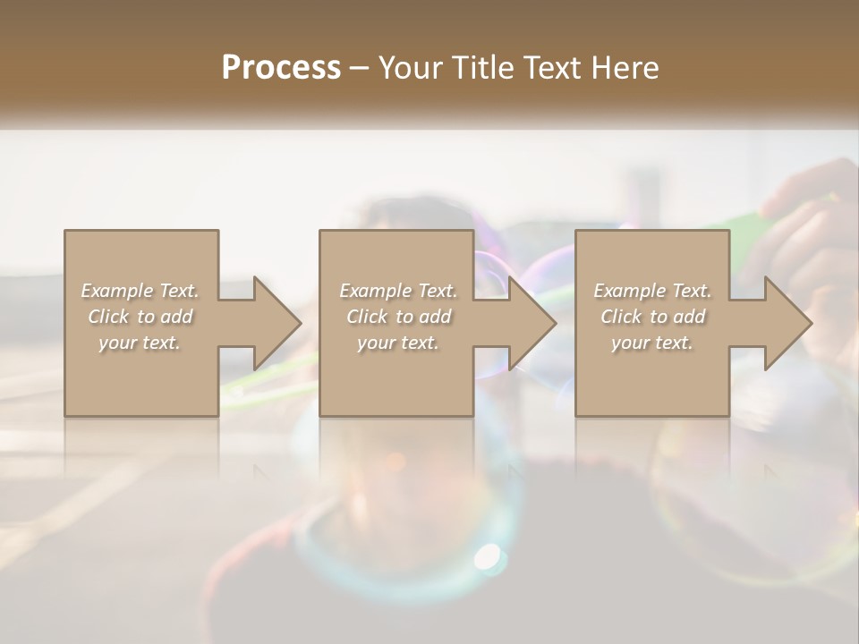 A Young Girl Blowing Bubbles With Her Hands PowerPoint Template