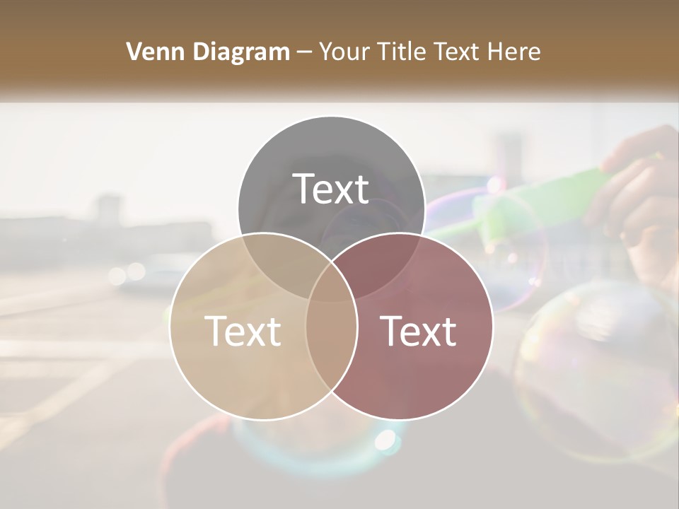 A Young Girl Blowing Bubbles With Her Hands PowerPoint Template