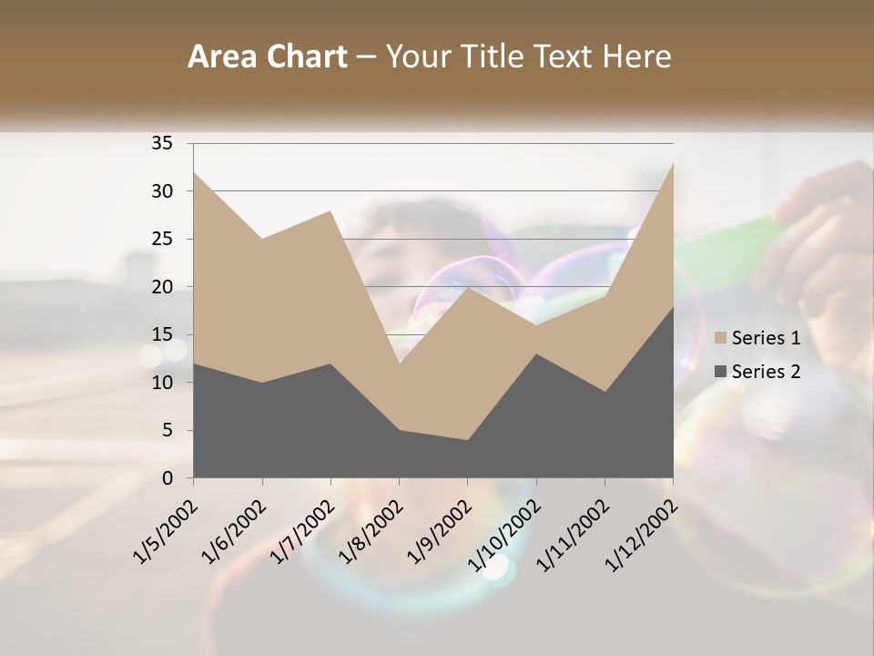 A Young Girl Blowing Bubbles With Her Hands PowerPoint Template