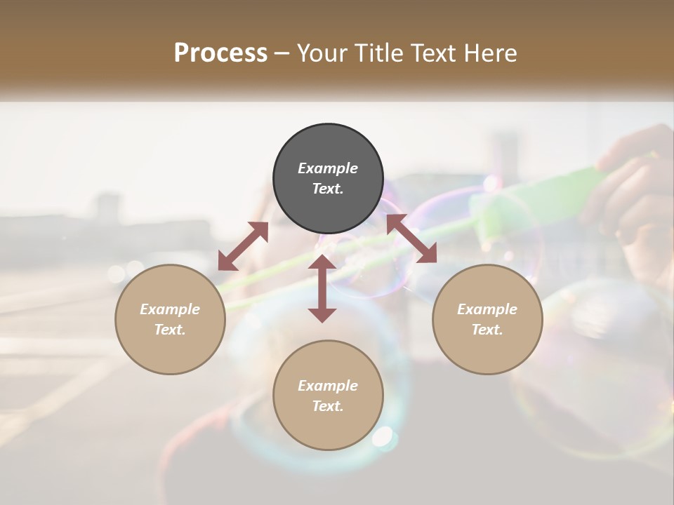 A Young Girl Blowing Bubbles With Her Hands PowerPoint Template