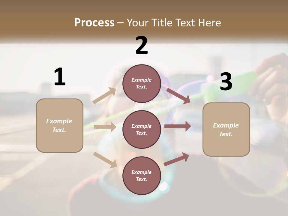 A Young Girl Blowing Bubbles With Her Hands PowerPoint Template