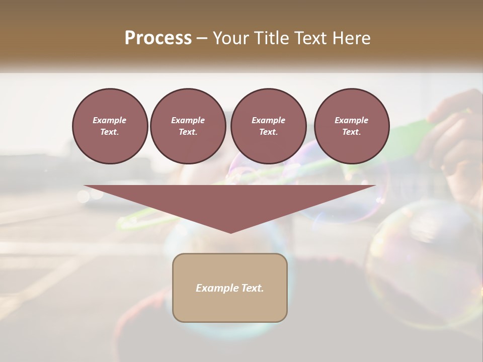 A Young Girl Blowing Bubbles With Her Hands PowerPoint Template