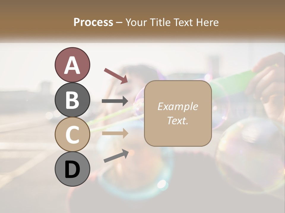 A Young Girl Blowing Bubbles With Her Hands PowerPoint Template