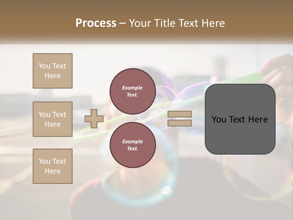 A Young Girl Blowing Bubbles With Her Hands PowerPoint Template