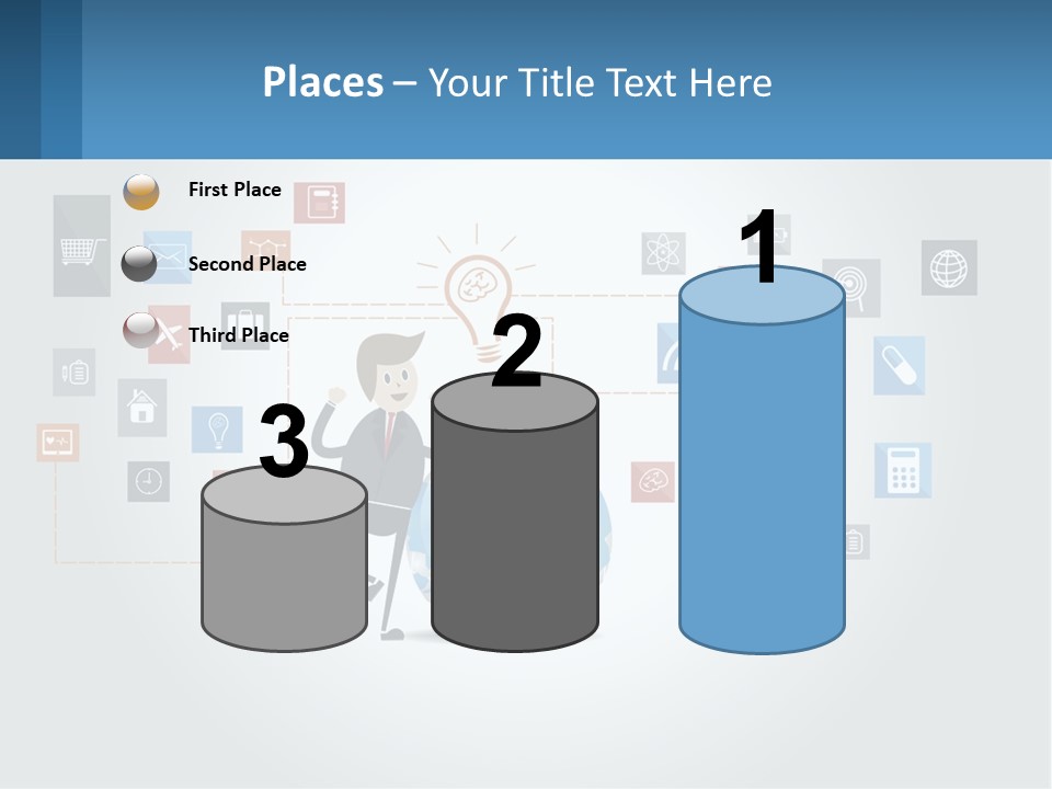 A Man Sitting On A Chair With A Light Bulb Above His Head PowerPoint Template