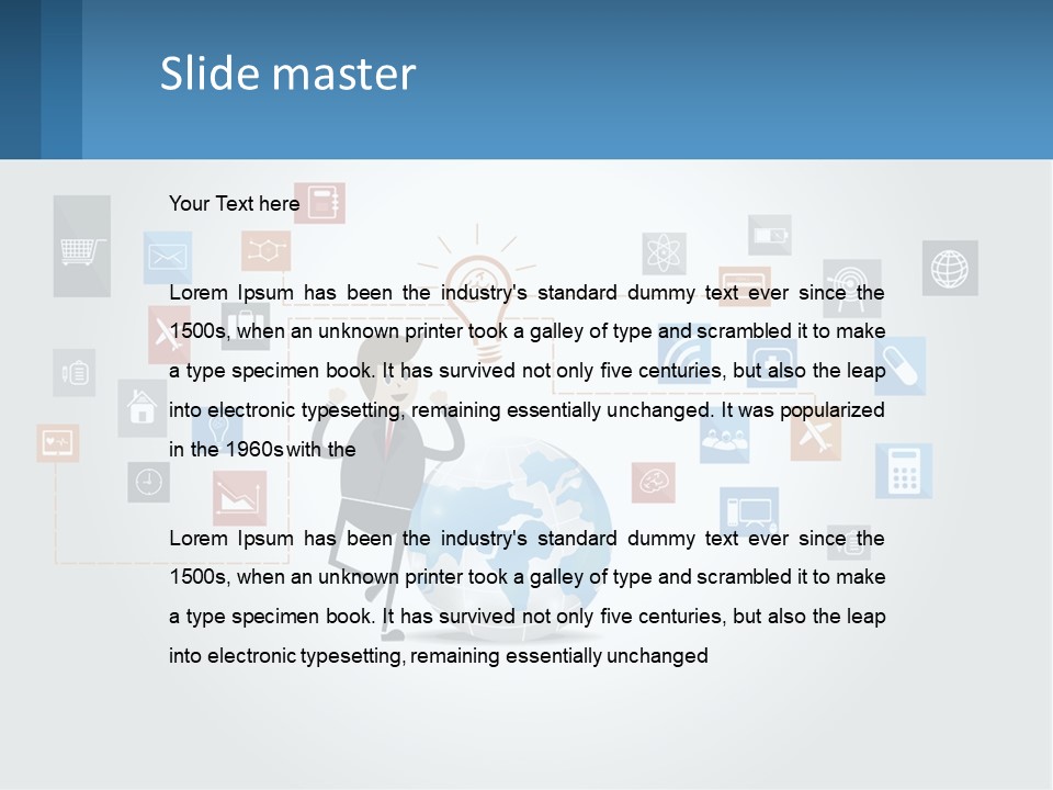 A Man Sitting On A Chair With A Light Bulb Above His Head PowerPoint Template