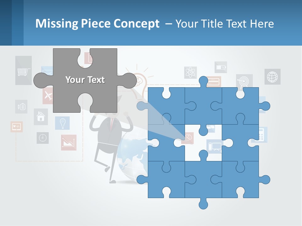 A Man Sitting On A Chair With A Light Bulb Above His Head PowerPoint Template