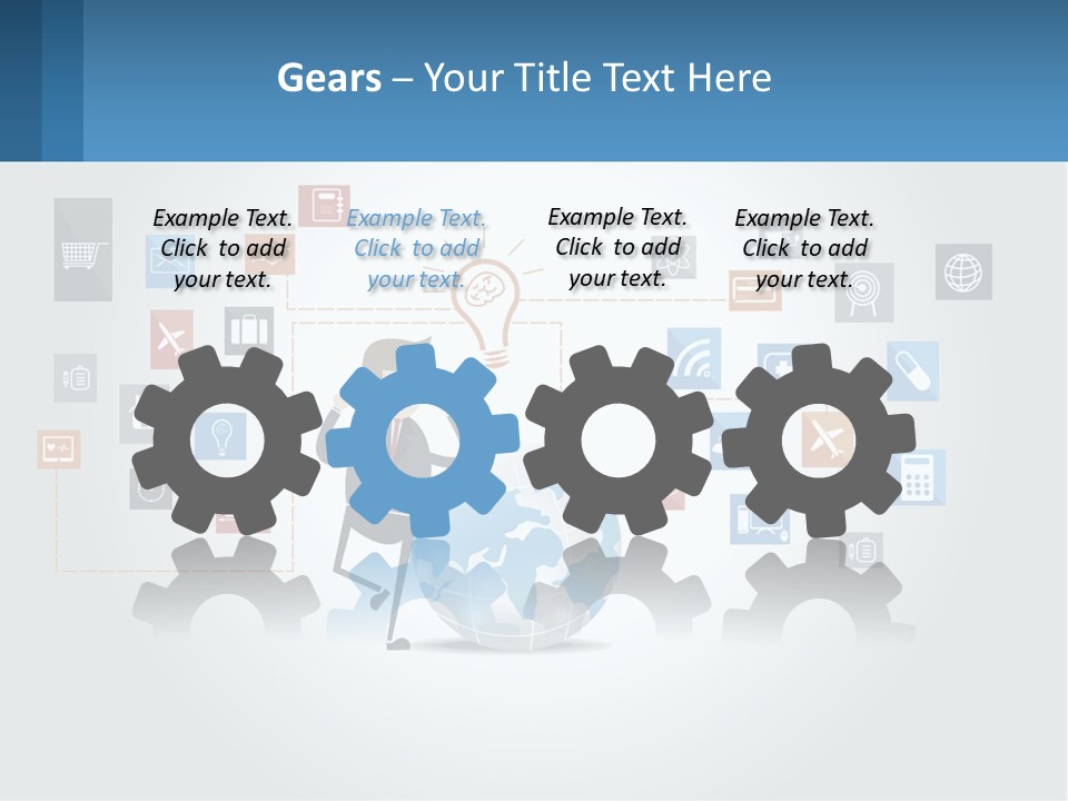 A Man Sitting On A Chair With A Light Bulb Above His Head PowerPoint Template