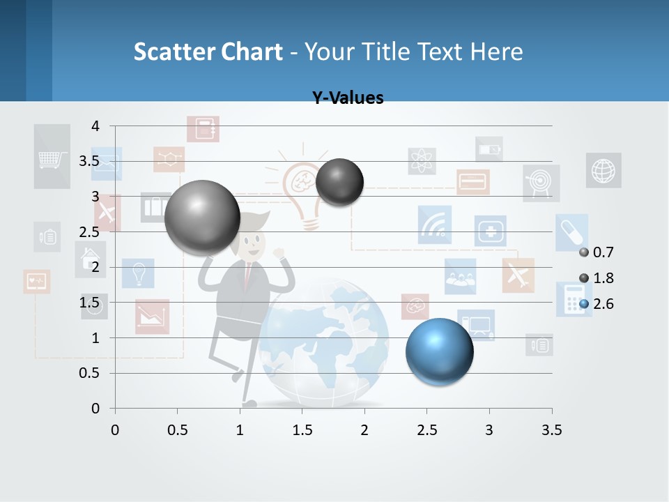 A Man Sitting On A Chair With A Light Bulb Above His Head PowerPoint Template