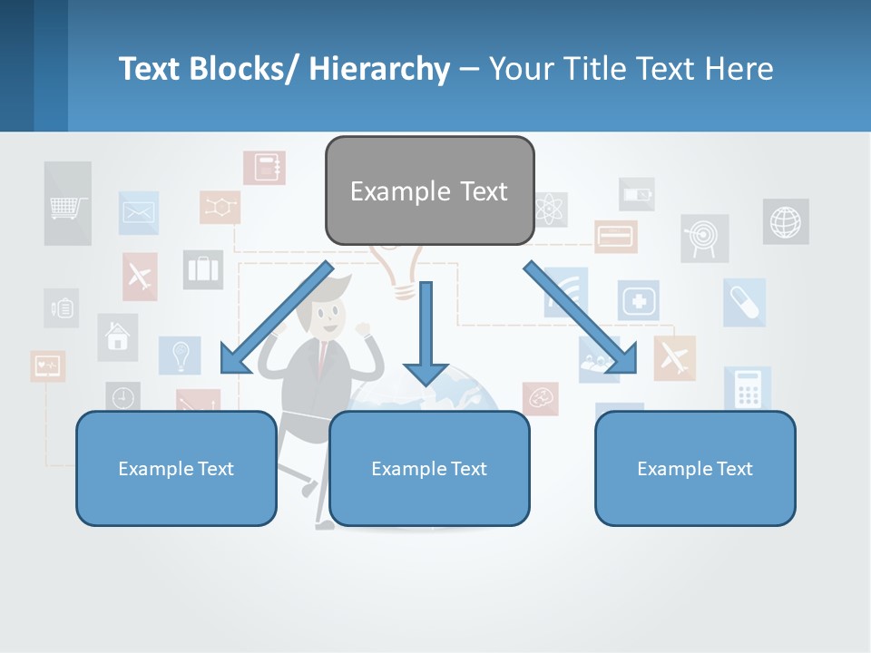 A Man Sitting On A Chair With A Light Bulb Above His Head PowerPoint Template