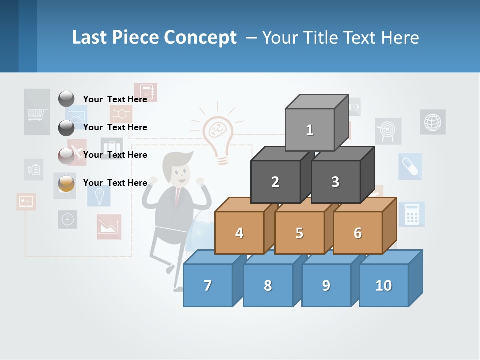 A Man Sitting On A Chair With A Light Bulb Above His Head PowerPoint Template