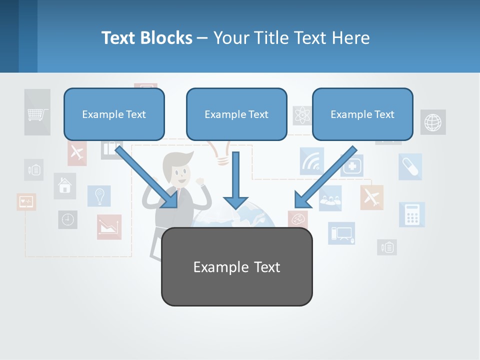 A Man Sitting On A Chair With A Light Bulb Above His Head PowerPoint Template