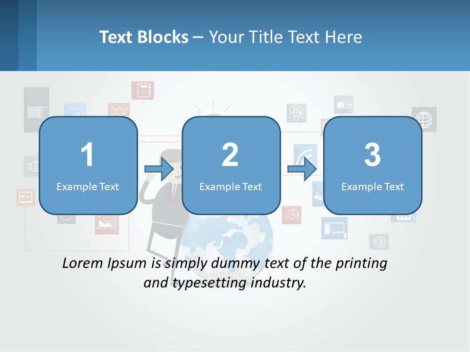 A Man Sitting On A Chair With A Light Bulb Above His Head PowerPoint Template