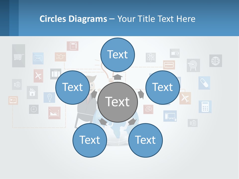 A Man Sitting On A Chair With A Light Bulb Above His Head PowerPoint Template