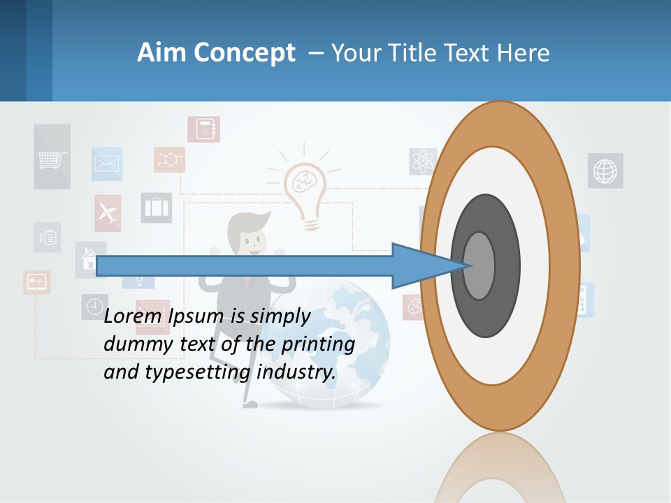A Man Sitting On A Chair With A Light Bulb Above His Head PowerPoint Template