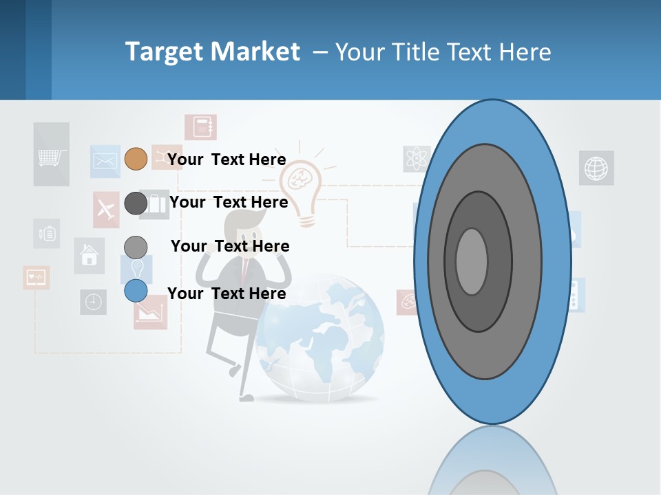 A Man Sitting On A Chair With A Light Bulb Above His Head PowerPoint Template