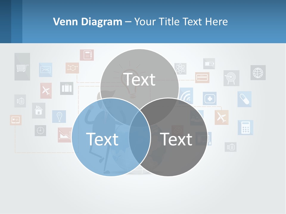 A Man Sitting On A Chair With A Light Bulb Above His Head PowerPoint Template