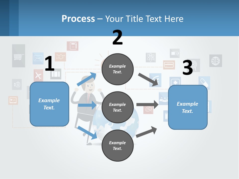 A Man Sitting On A Chair With A Light Bulb Above His Head PowerPoint Template