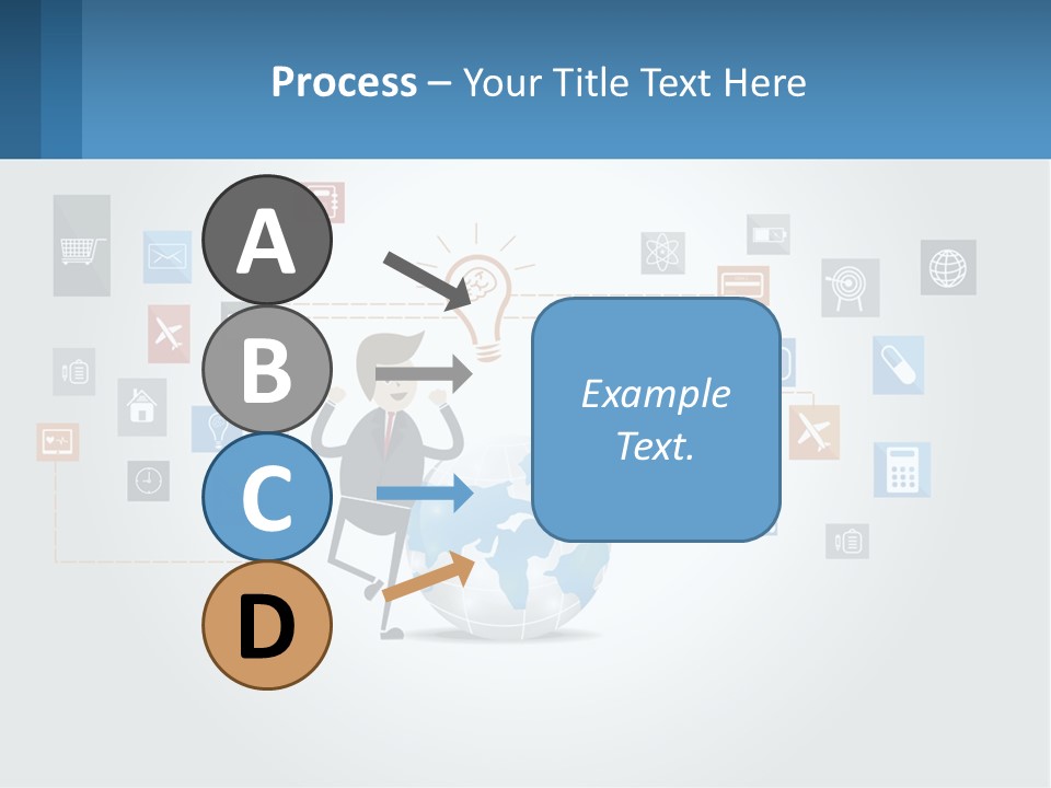 A Man Sitting On A Chair With A Light Bulb Above His Head PowerPoint Template